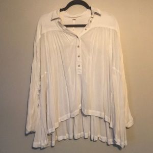 FREE PEOPLE Ivory Embroidered Cuffed Collar xs